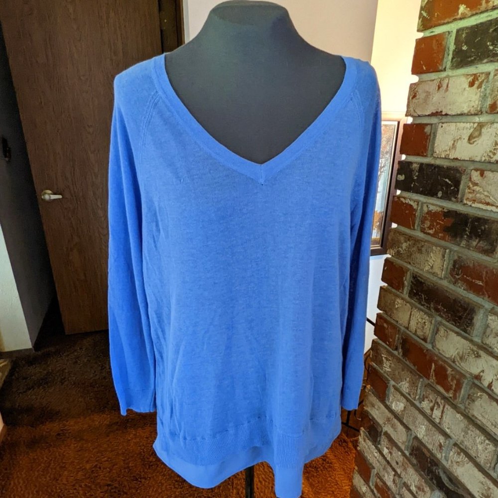 August Silk Sweater with Flowing Back